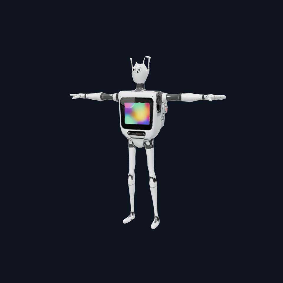 Smiling Robot with Screen model pack